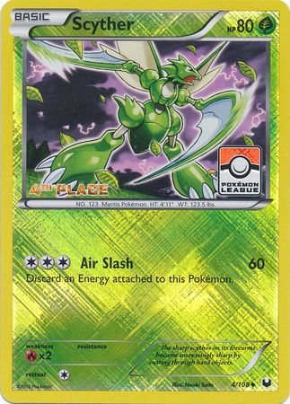 Scyther (4/108) (League Promo 4th Place) [Black & White: Dark Explorers] | Anubis Games and Hobby