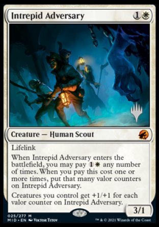 Intrepid Adversary (Promo Pack) [Innistrad: Midnight Hunt Promos] | Anubis Games and Hobby