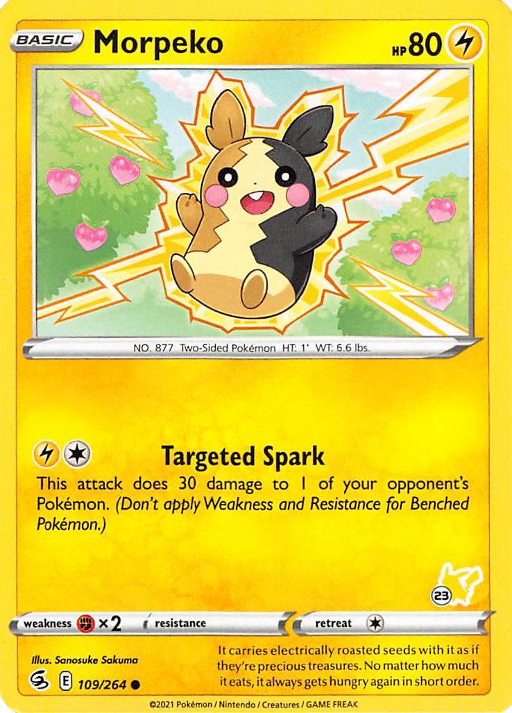 Morpeko (109/264) (Pikachu Stamp #23) [Battle Academy 2022] | Anubis Games and Hobby