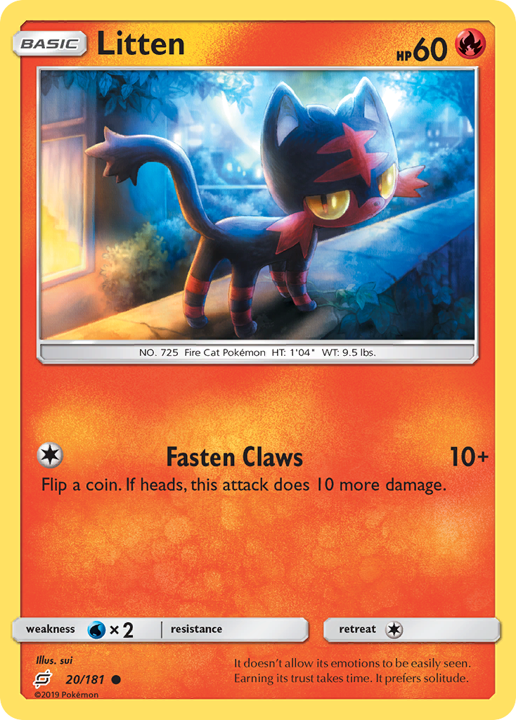 Litten (20/181) [Sun & Moon: Team Up] | Anubis Games and Hobby