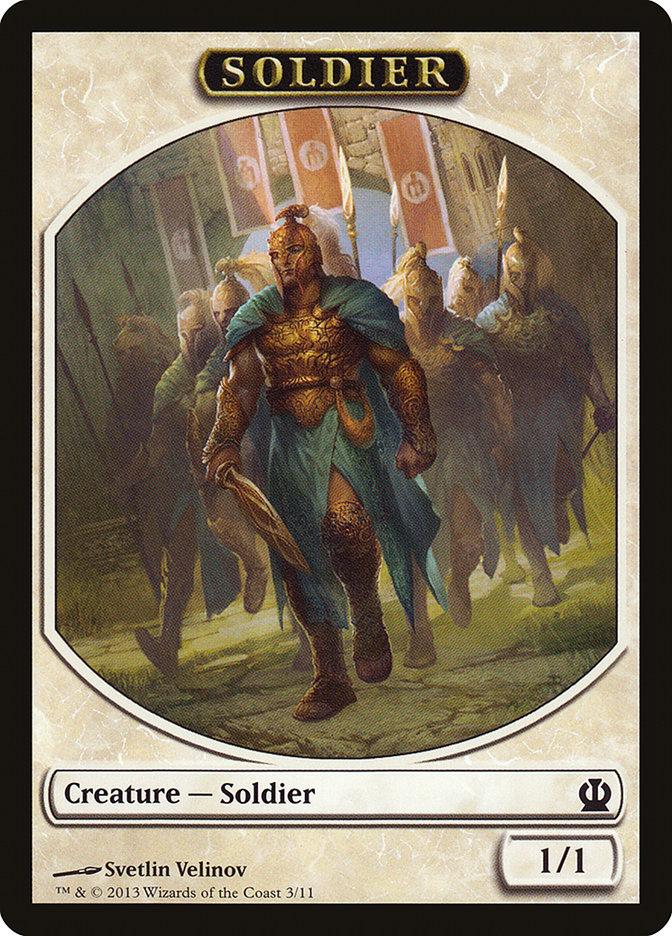 Soldier Token (3/11) [Theros Tokens] | Anubis Games and Hobby