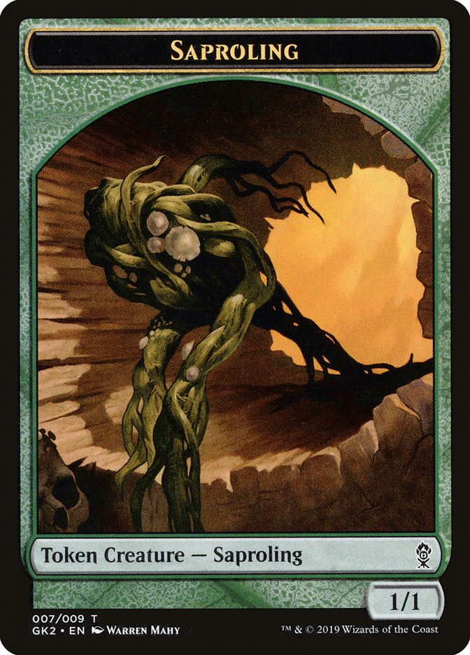 Saproling // Wurm Double-Sided Token [Ravnica Allegiance Guild Kit Tokens] | Anubis Games and Hobby