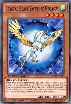 Crystal Beast Sapphire Pegasus [SGX1-ENF08] Common | Anubis Games and Hobby