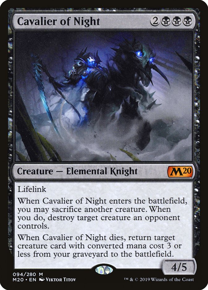 Cavalier of Night [Core Set 2020] | Anubis Games and Hobby