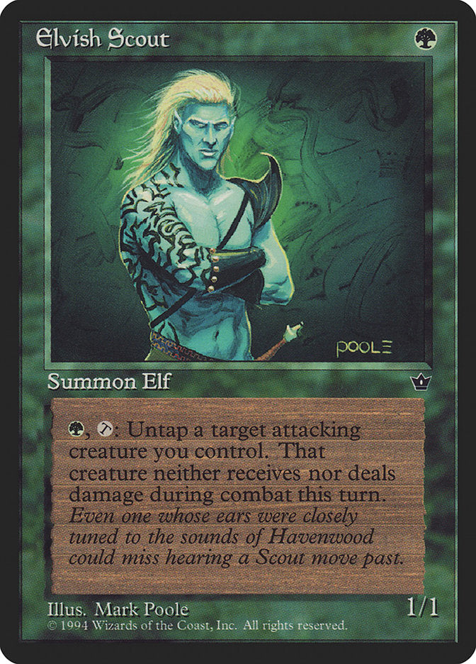 Elvish Scout (Mark Poole) [Fallen Empires] | Anubis Games and Hobby