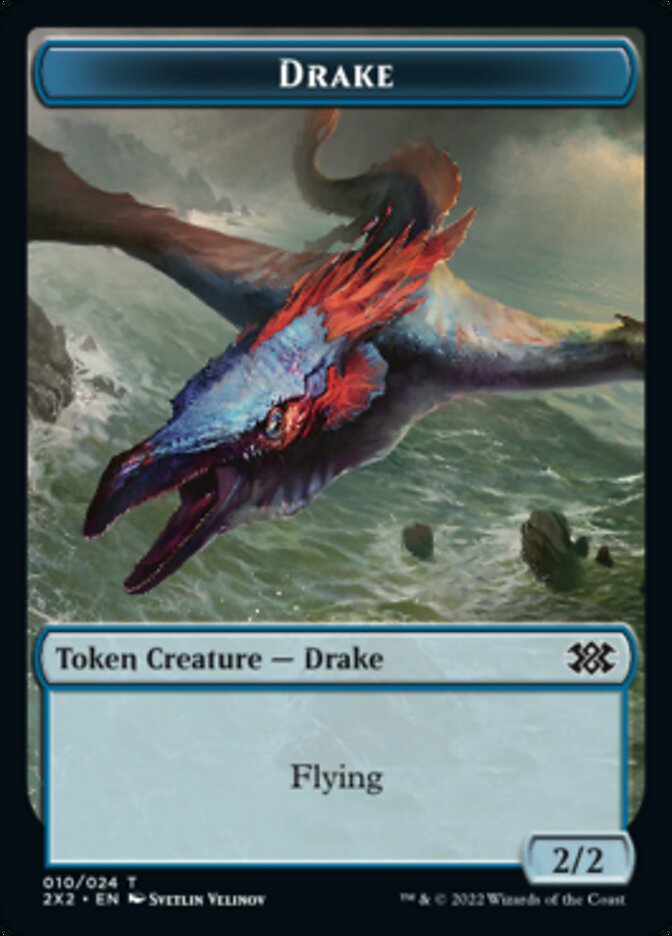 Drake // Angel Double-Sided Token [Double Masters 2022 Tokens] | Anubis Games and Hobby