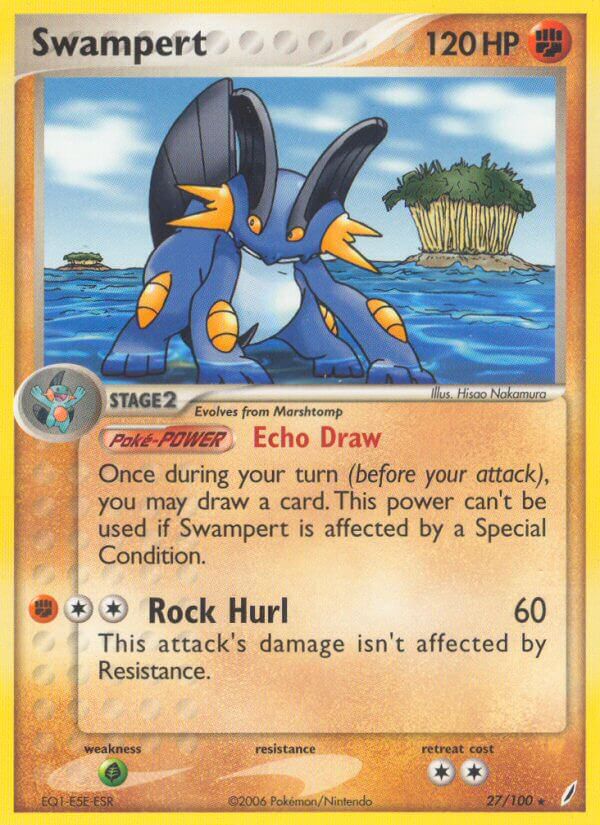 Swampert (27/100) (Theme Deck Exclusive) [EX: Crystal Guardians] | Anubis Games and Hobby