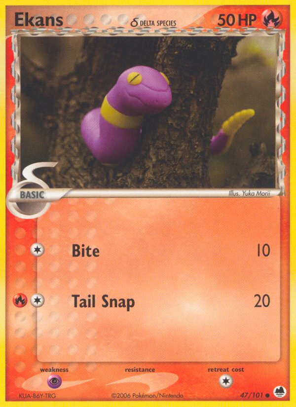 Ekans (47/101) (Delta Species) [EX: Dragon Frontiers] | Anubis Games and Hobby