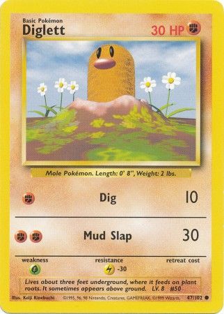 Diglett (47/102) [Base Set Unlimited] | Anubis Games and Hobby