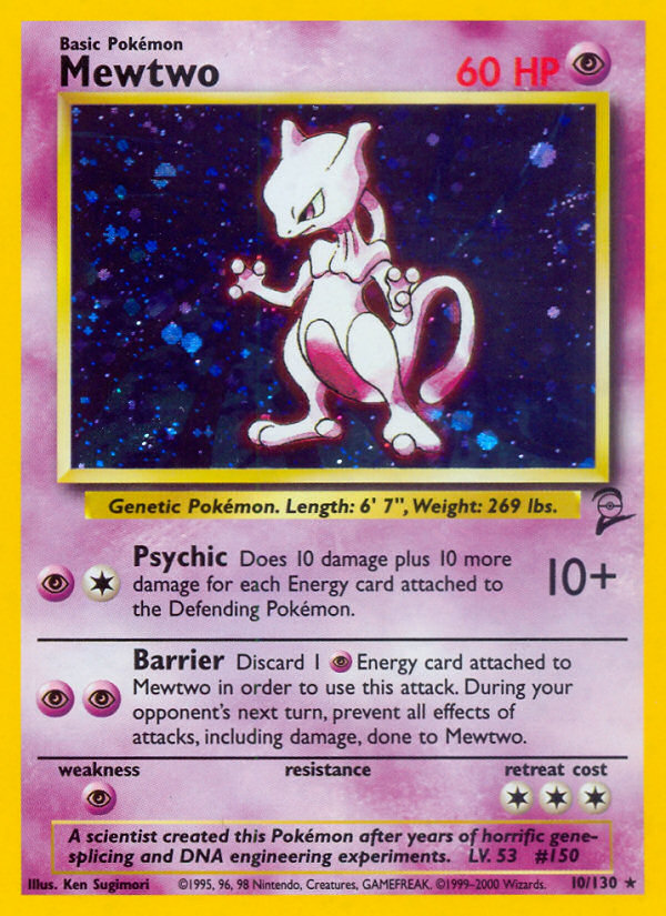 Mewtwo (10/130) [Base Set 2] | Anubis Games and Hobby