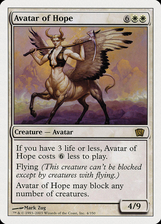 Avatar of Hope [Eighth Edition] | Anubis Games and Hobby