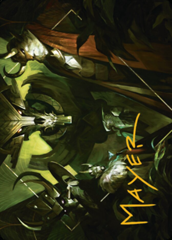 Meeting of the Five Art Card (Gold-Stamped Signature) [Streets of New Capenna Art Series] | Anubis Games and Hobby
