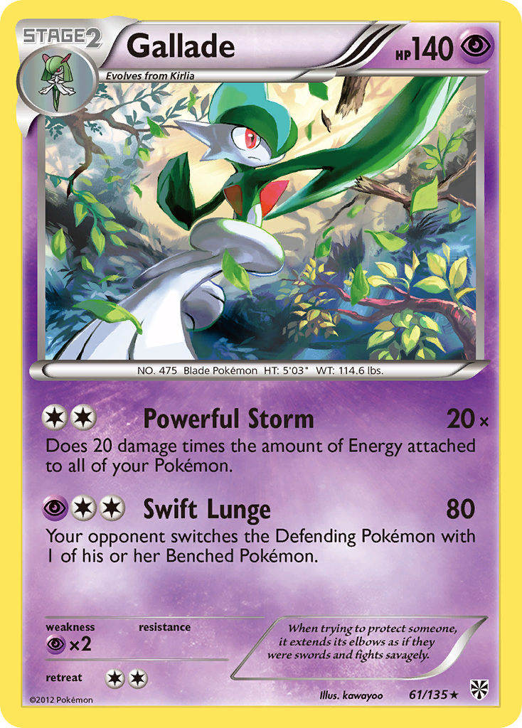 Gallade (61/135) [Black & White: Plasma Storm] | Anubis Games and Hobby