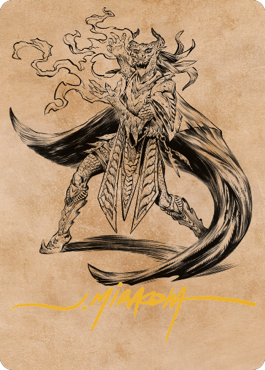 Livaan, Cultist of Tiamat Art Card (Gold-Stamped Signature) [Commander Legends: Battle for Baldur's Gate Art Series] | Anubis Games and Hobby