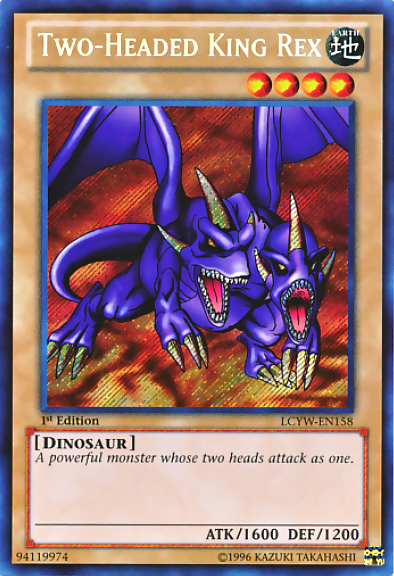 Two-Headed King Rex [LCYW-EN158] Secret Rare | Anubis Games and Hobby