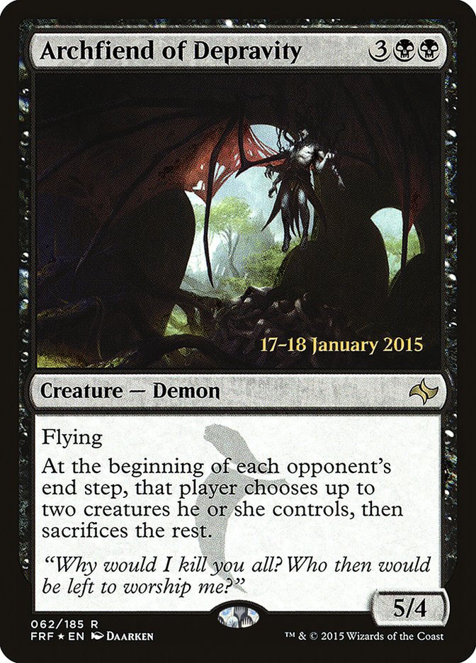 Archfiend of Depravity [Fate Reforged Prerelease Promos] | Anubis Games and Hobby