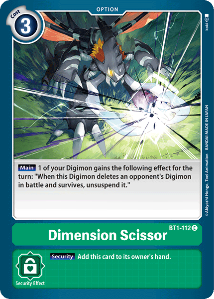 Dimension Scissor [BT1-112] [Release Special Booster Ver.1.0] | Anubis Games and Hobby