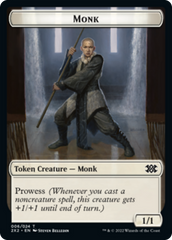 Saproling // Monk Double-Sided Token [Double Masters 2022 Tokens] | Anubis Games and Hobby