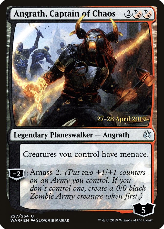 Angrath, Captain of Chaos [War of the Spark Prerelease Promos] | Anubis Games and Hobby