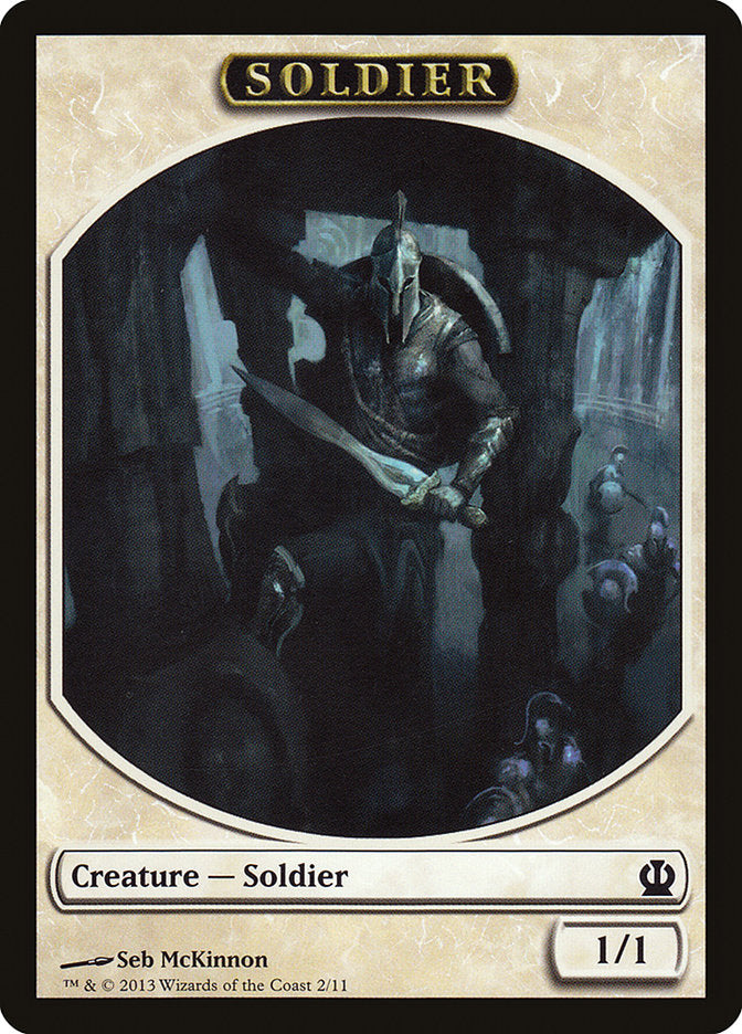 Soldier Token (2/11) [Theros Tokens] | Anubis Games and Hobby