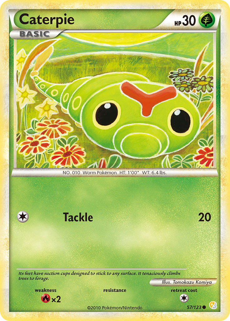 Caterpie (57/123) [HeartGold & SoulSilver: Base Set] | Anubis Games and Hobby