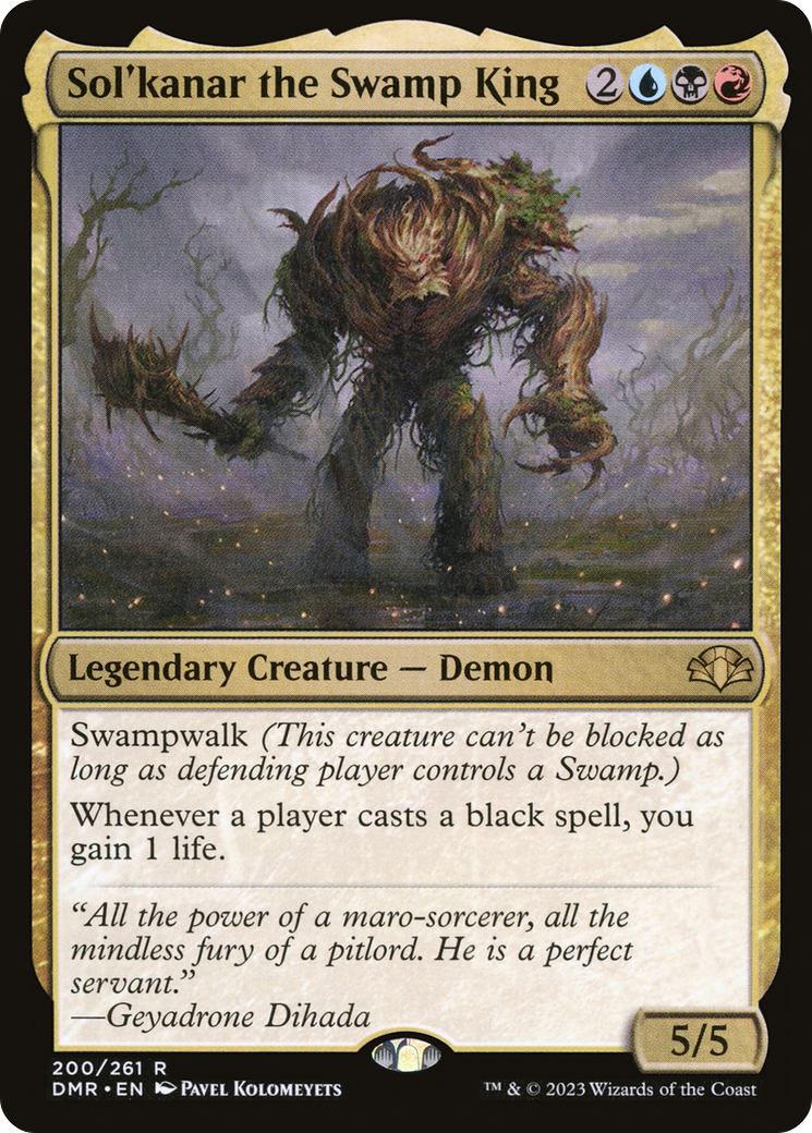 Sol'kanar the Swamp King [Dominaria Remastered] | Anubis Games and Hobby