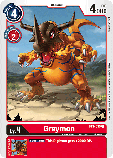 Greymon [BT1-015] [Release Special Booster Ver.1.0] | Anubis Games and Hobby