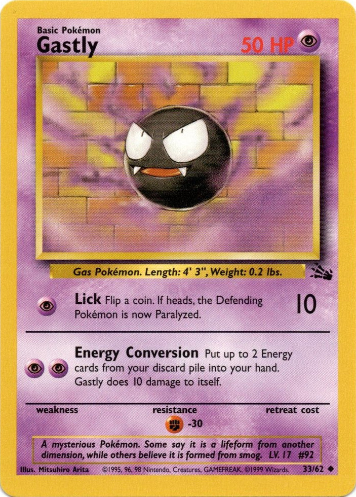 Gastly (33/62) [Fossil Unlimited] | Anubis Games and Hobby