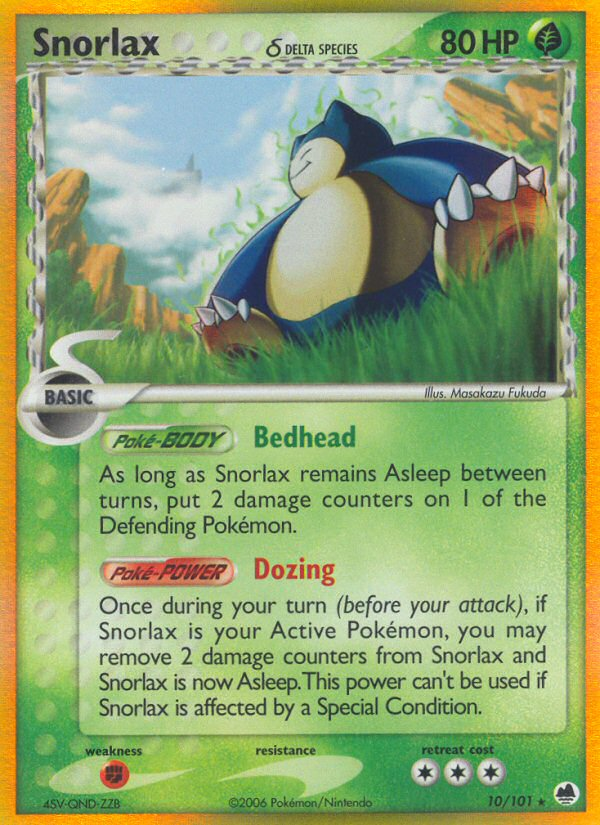 Snorlax (10/101) (Delta Species) [EX: Dragon Frontiers] | Anubis Games and Hobby