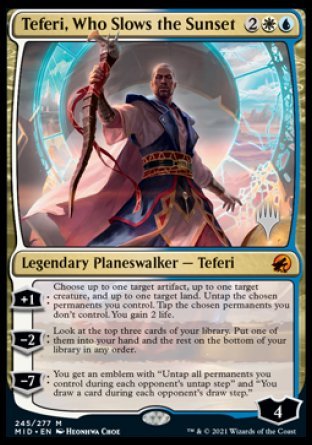 Teferi, Who Slows the Sunset (Promo Pack) [Innistrad: Midnight Hunt Promos] | Anubis Games and Hobby