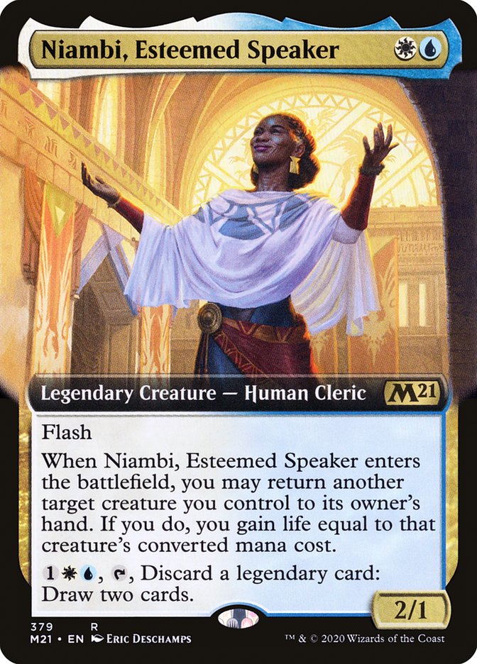 Niambi, Esteemed Speaker (Extended Art) [Core Set 2021] | Anubis Games and Hobby