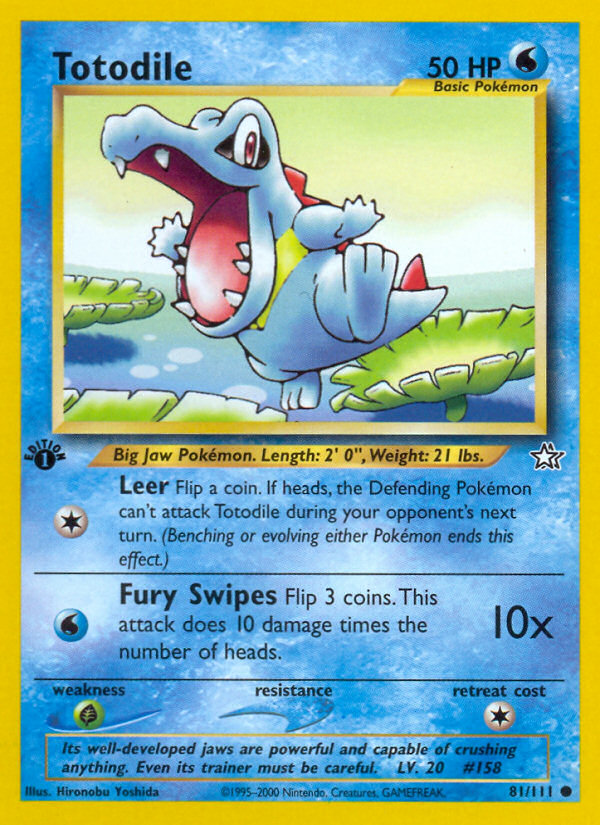 Totodile (81/111) [Neo Genesis 1st Edition] | Anubis Games and Hobby