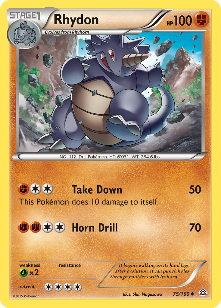 Rhydon (75/160) [XY: Primal Clash] | Anubis Games and Hobby