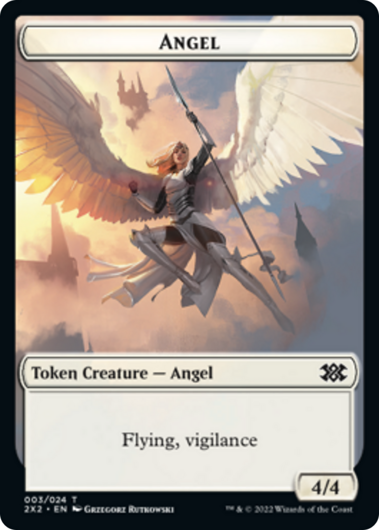 Bear // Angel Double-Sided Token [Double Masters 2022 Tokens] | Anubis Games and Hobby