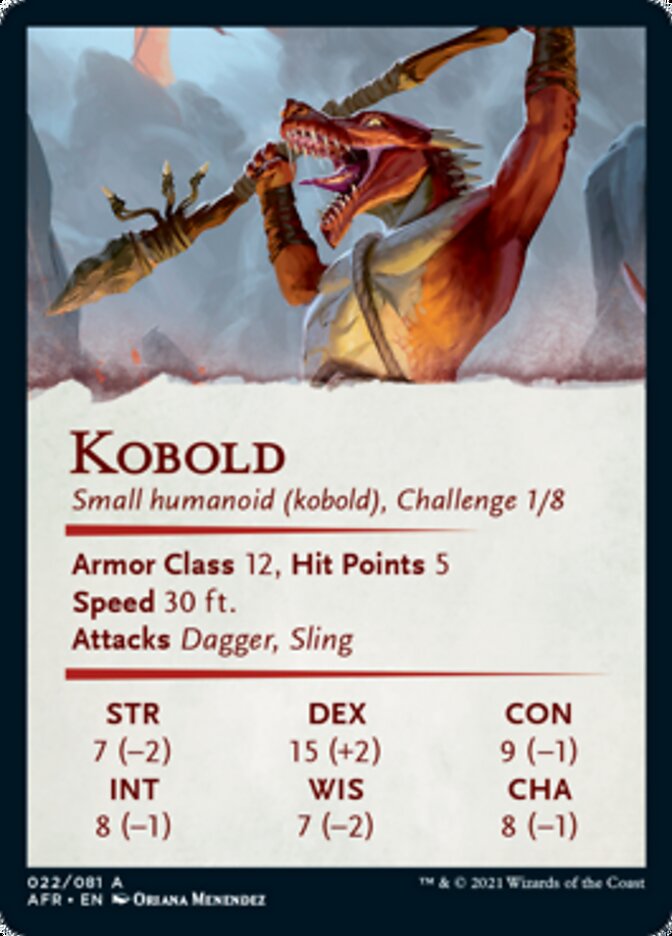 Kobold Art Card (Gold-Stamped Signature) [Dungeons & Dragons: Adventures in the Forgotten Realms Art Series] | Anubis Games and Hobby