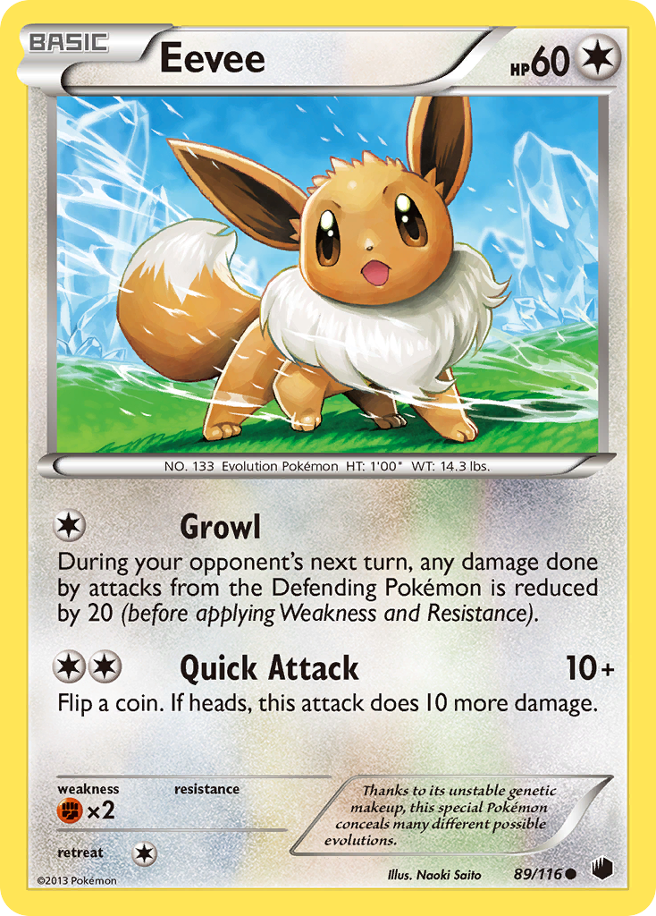 Eevee (89/116) [Black & White: Plasma Freeze] | Anubis Games and Hobby