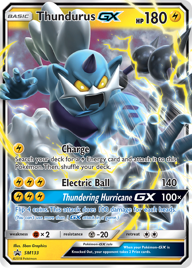 Thundurus GX (SM133) [Sun & Moon: Black Star Promos] | Anubis Games and Hobby