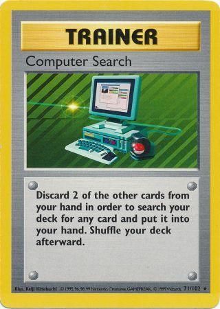 Computer Search (71/102) [Base Set Shadowless Unlimited] | Anubis Games and Hobby