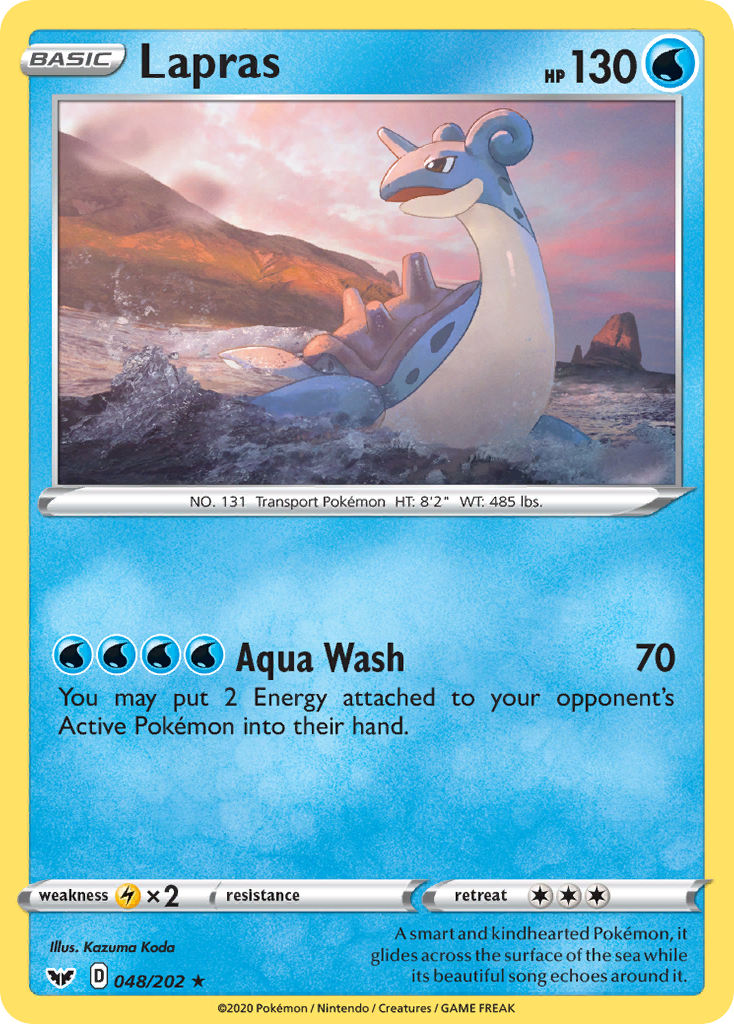 Lapras (048/202) [Sword & Shield: Base Set] | Anubis Games and Hobby