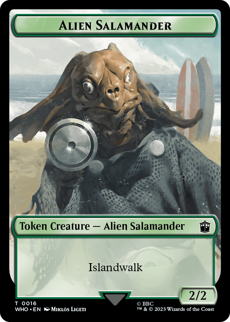 Dalek // Alien Salamander Double-Sided Token [Doctor Who Tokens] | Anubis Games and Hobby