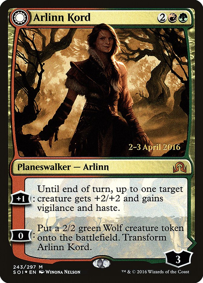 Arlinn Kord // Arlinn, Embraced by the Moon [Shadows over Innistrad Prerelease Promos] | Anubis Games and Hobby