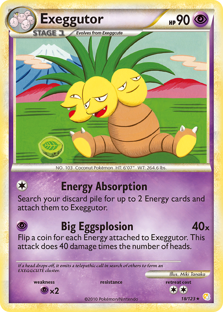 Exeggutor (18/123) [HeartGold & SoulSilver: Base Set] | Anubis Games and Hobby