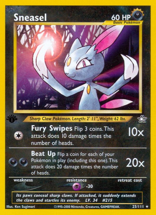 Sneasel (25/111) [Neo Genesis 1st Edition] | Anubis Games and Hobby