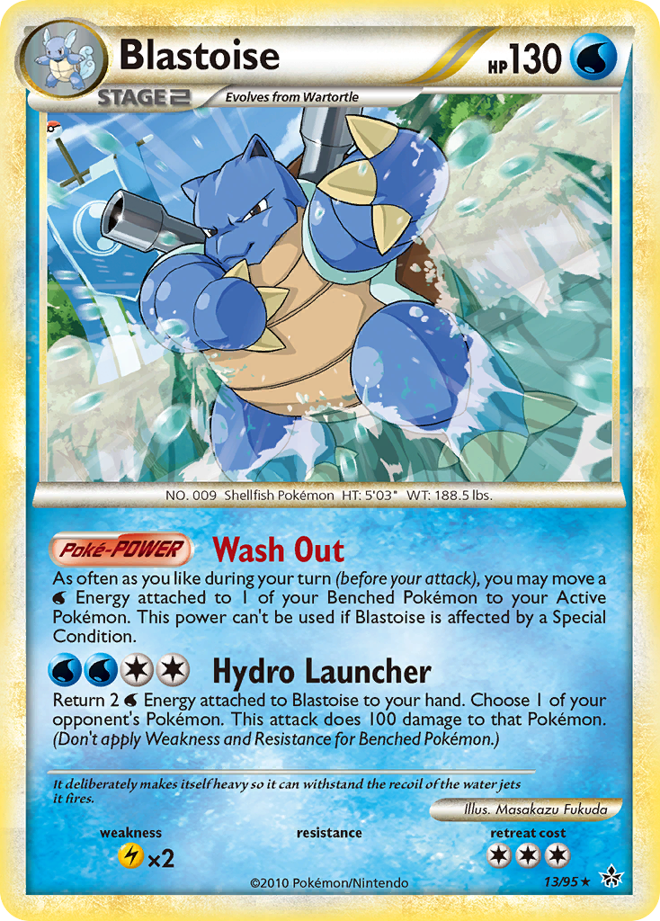 Blastoise (13/95) [HeartGold & SoulSilver: Unleashed] | Anubis Games and Hobby