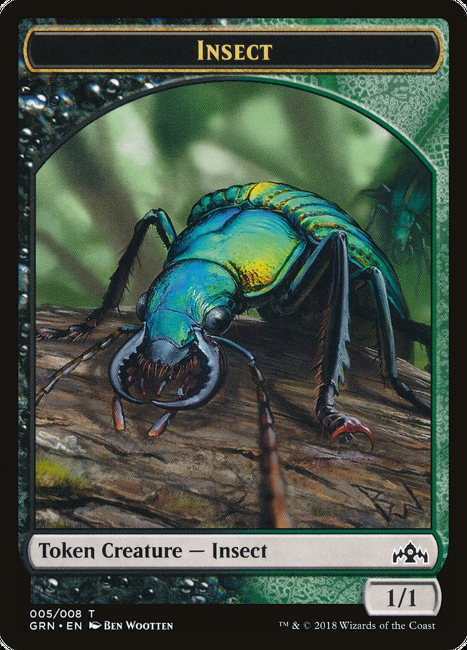 Saproling // Insect Double-Sided Token [Guilds of Ravnica Guild Kit Tokens] | Anubis Games and Hobby