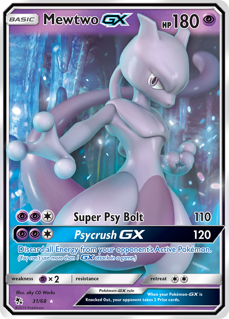 Mewtwo GX (31/68) [Sun & Moon: Hidden Fates] | Anubis Games and Hobby