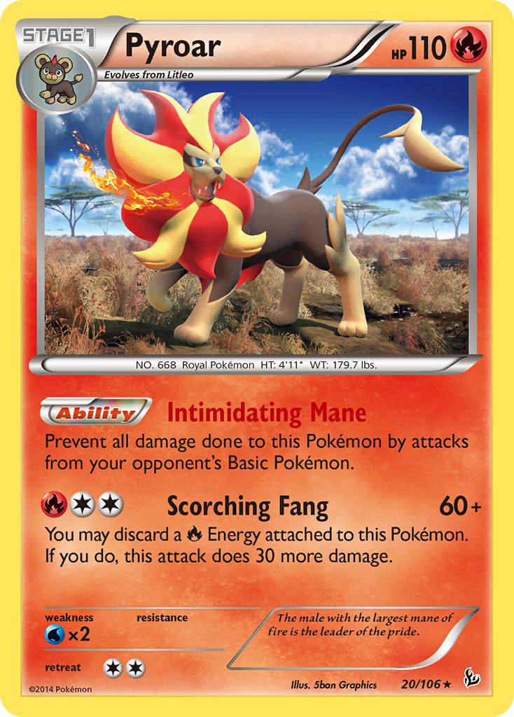 Pyroar (20/106) [XY: Flashfire] | Anubis Games and Hobby