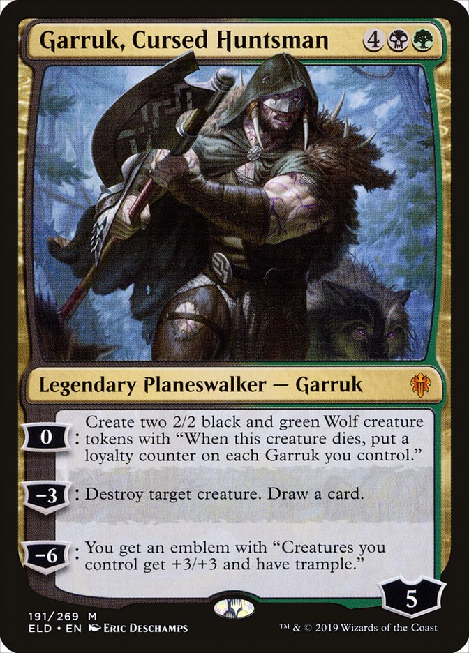 Garruk, Cursed Huntsman [Throne of Eldraine] | Anubis Games and Hobby