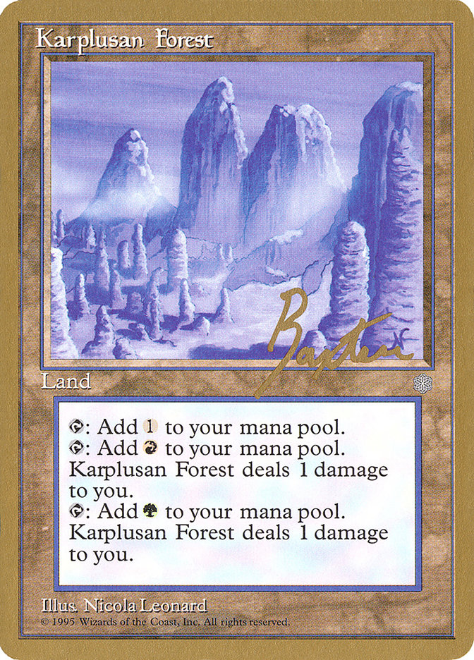 Karplusan Forest (George Baxter) [Pro Tour Collector Set] | Anubis Games and Hobby