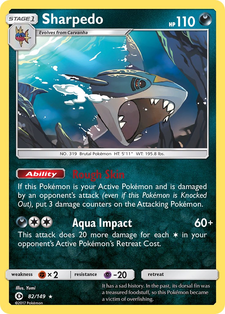 Sharpedo (82/149) (Cosmos Holo) (Blister Exclusive) [Sun & Moon: Base Set] | Anubis Games and Hobby